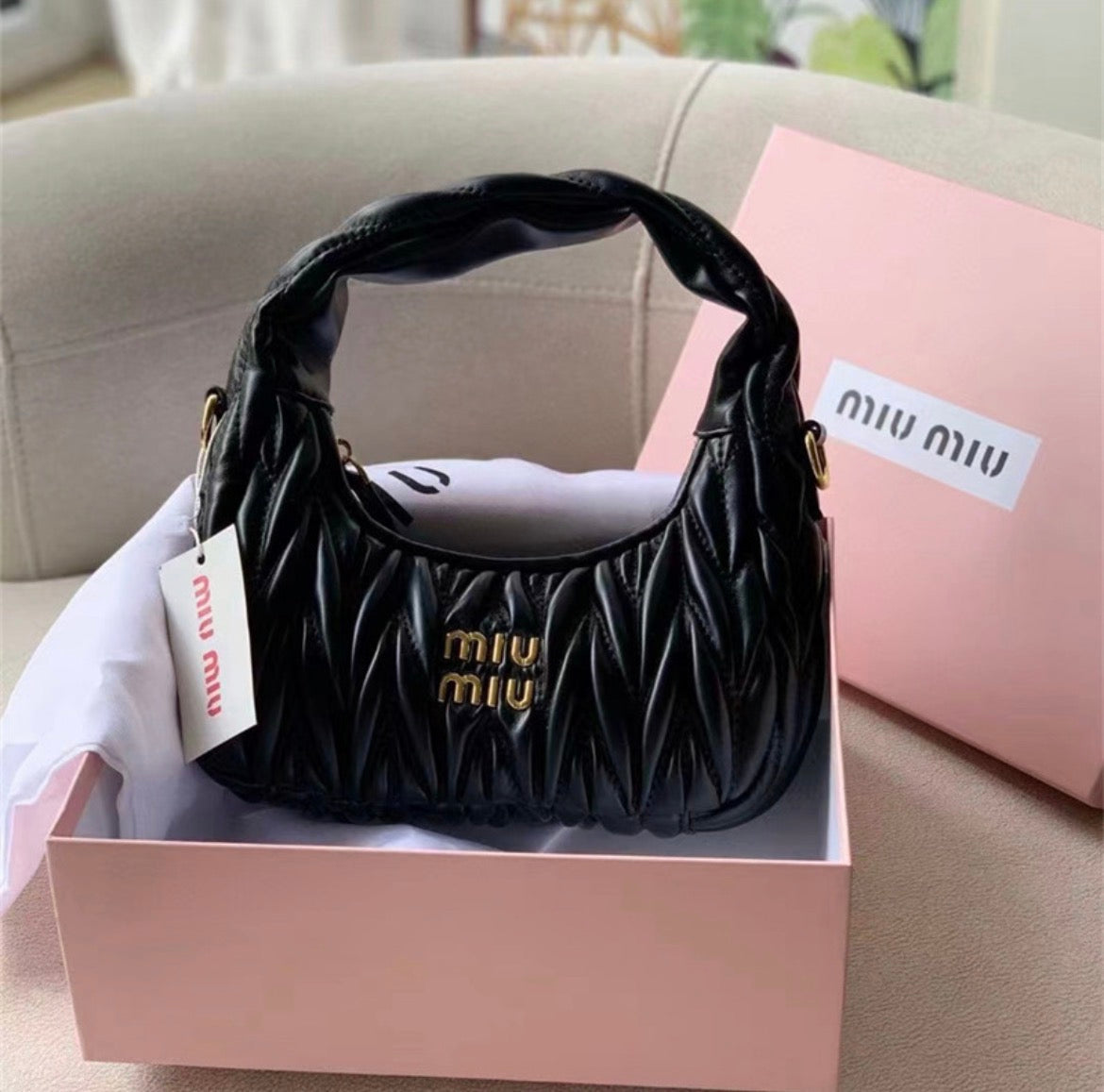 Miu Miu Wander Matelassé Nappa